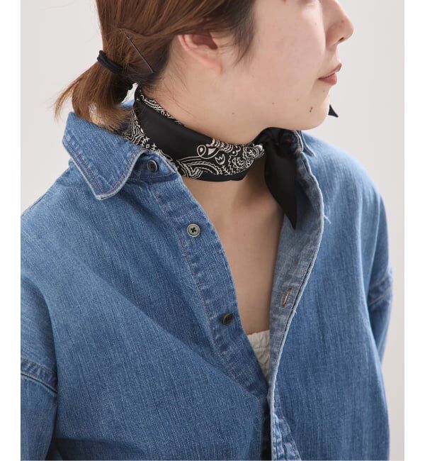 journal standard L'essage「【AENEIS/エネス】Minimal Illusion Silk Twill Bande：スカーフ」|バンダナ・スカーフ|