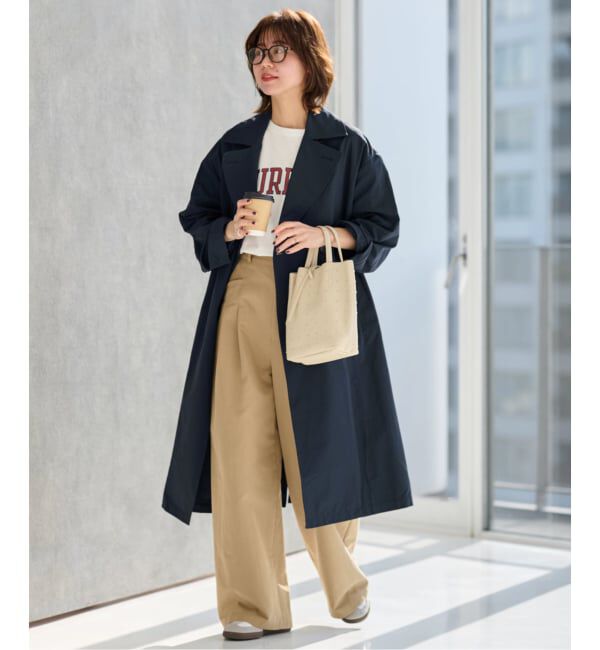 JOURNAL STANDARD relume「《追加2》［洗濯機洗い可］コットンナイロンライトトレンチコート」|トレンチコート|ネイビー