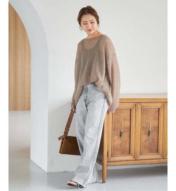 Spick and Span「《WEB限定カラー有り / 追加》ルーズモヘヤMIXボートネックニット」|ニット・セーター|