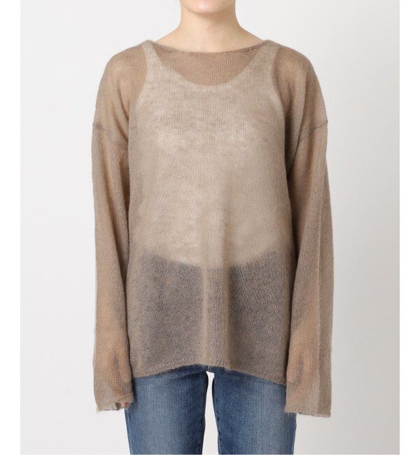 Spick and Span「《WEB限定カラー有り / 追加》ルーズモヘヤMIXボートネックニット」|ニット・セーター|