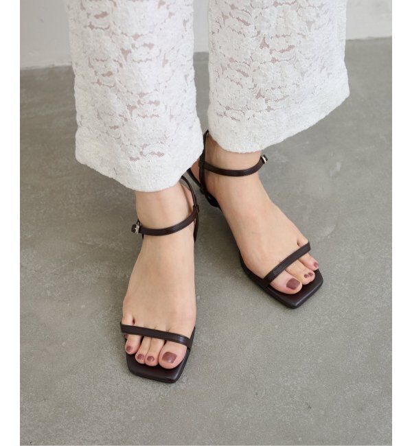U by SPICK&SPAN「KOMOREBI MUSEUM/コモレビミュージアム アンクルストラップサンダル」|サンダル|ブラウン