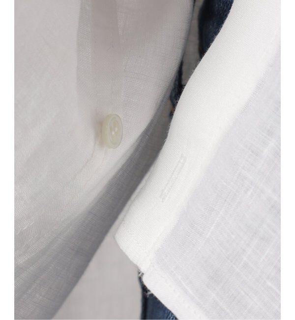 Spick and Span「《ゆったりサイズ》追加2 80リネンカシュクール ビッグシャツ」|シャツ・ブラウス|