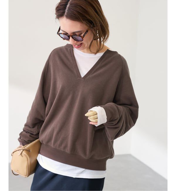 FRAMeWORK「Butter Terry キーネックスウェット」|スウェット・ジャージ|