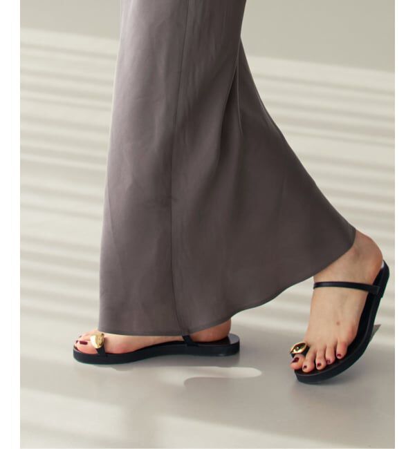 NOBLE「《新色・追加》キュプラサテンナローAラインスカート」|スカート|