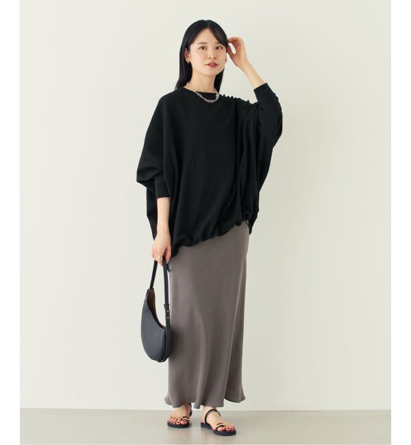 NOBLE「《新色・追加》キュプラサテンナローAラインスカート」|スカート|