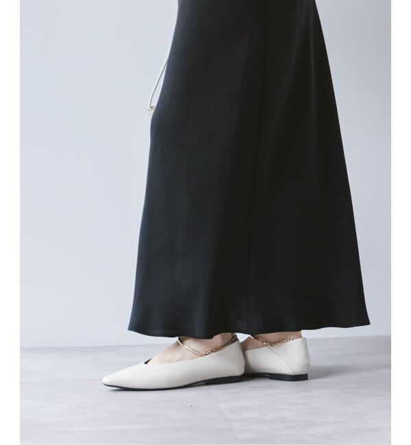 NOBLE「《新色・追加》キュプラサテンナローAラインスカート」|スカート|