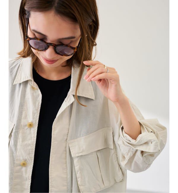 FRAMeWORK「ローンワッシャーミリタリージャケット」|ミリタリージャケット|ナチュラル