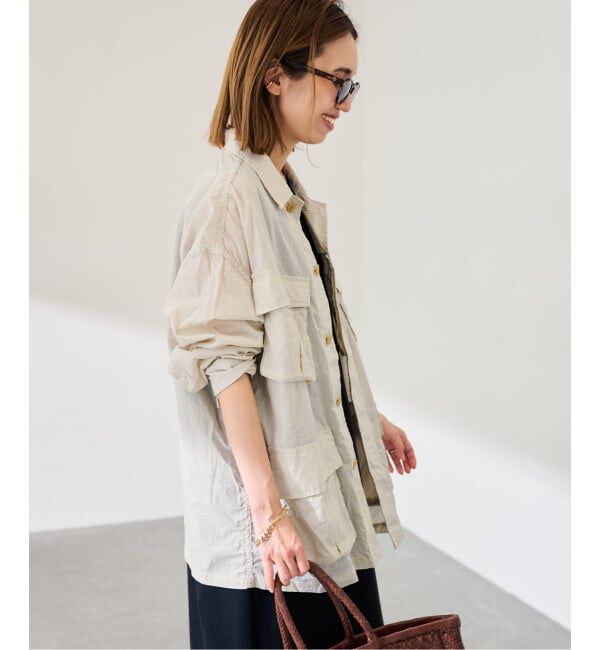 FRAMeWORK「ローンワッシャーミリタリージャケット」|ミリタリージャケット|