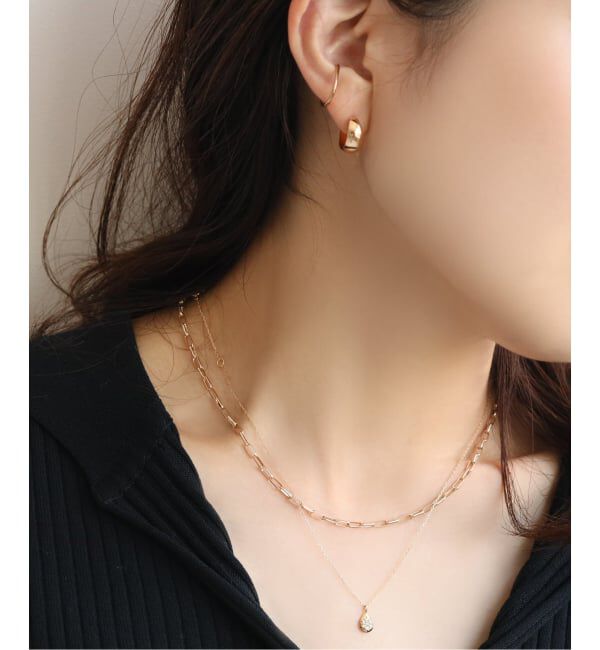 Lilas by Spick&Span「三日月フープピアス K10（両耳）」|ピアス|