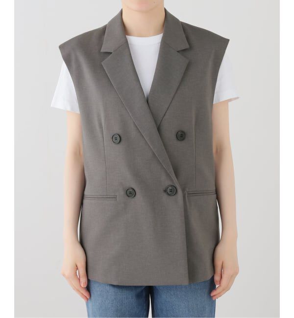 Spick and Span「《セットアップ可》ツイルストレッチダブルボタン ベスト」|ベスト・ジレ|