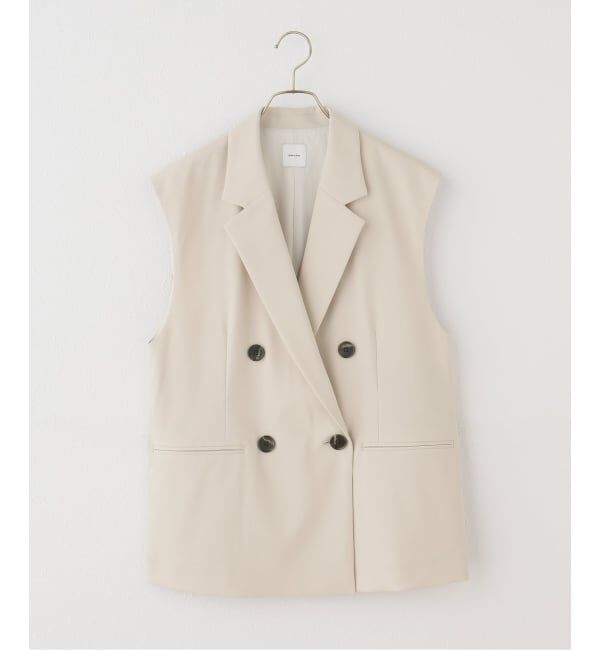 Spick and Span「《セットアップ可》ツイルストレッチダブルボタン ベスト」|ベスト・ジレ|ナチュラル