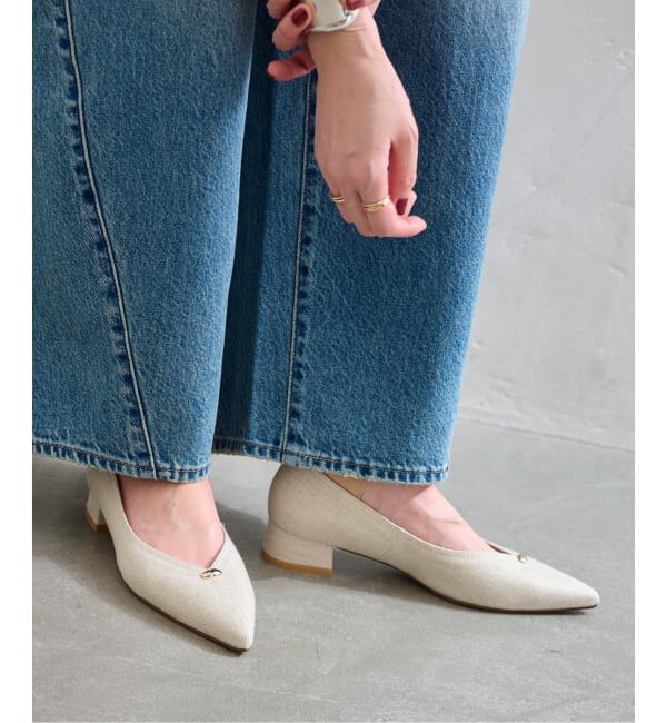  「《追加》3cmVカットメタルパンプス」|パンプス|