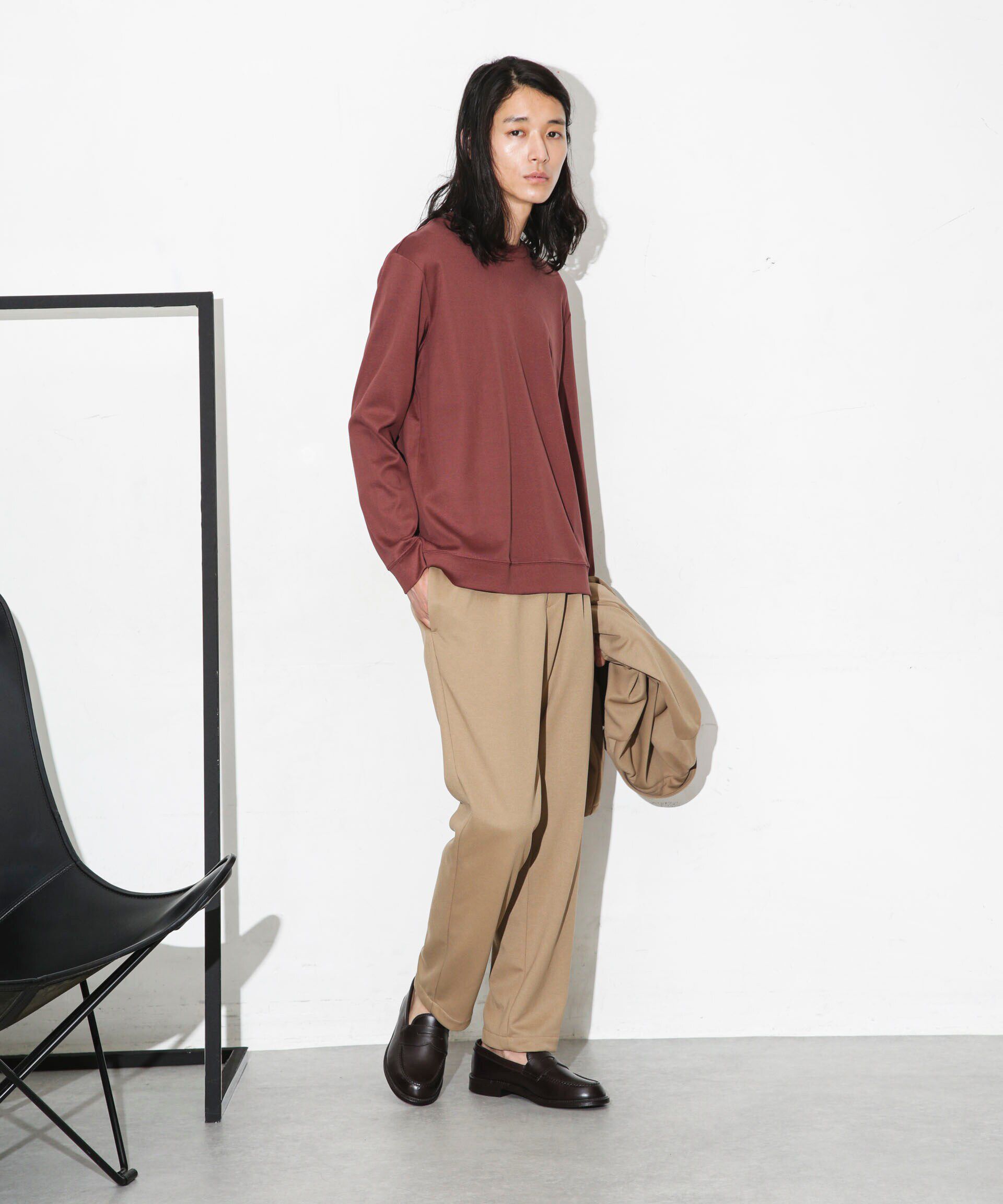 nano･universe「｢FORMAL JERSEY｣クルーネックカットソー長袖」|Tシャツ・カットソー|