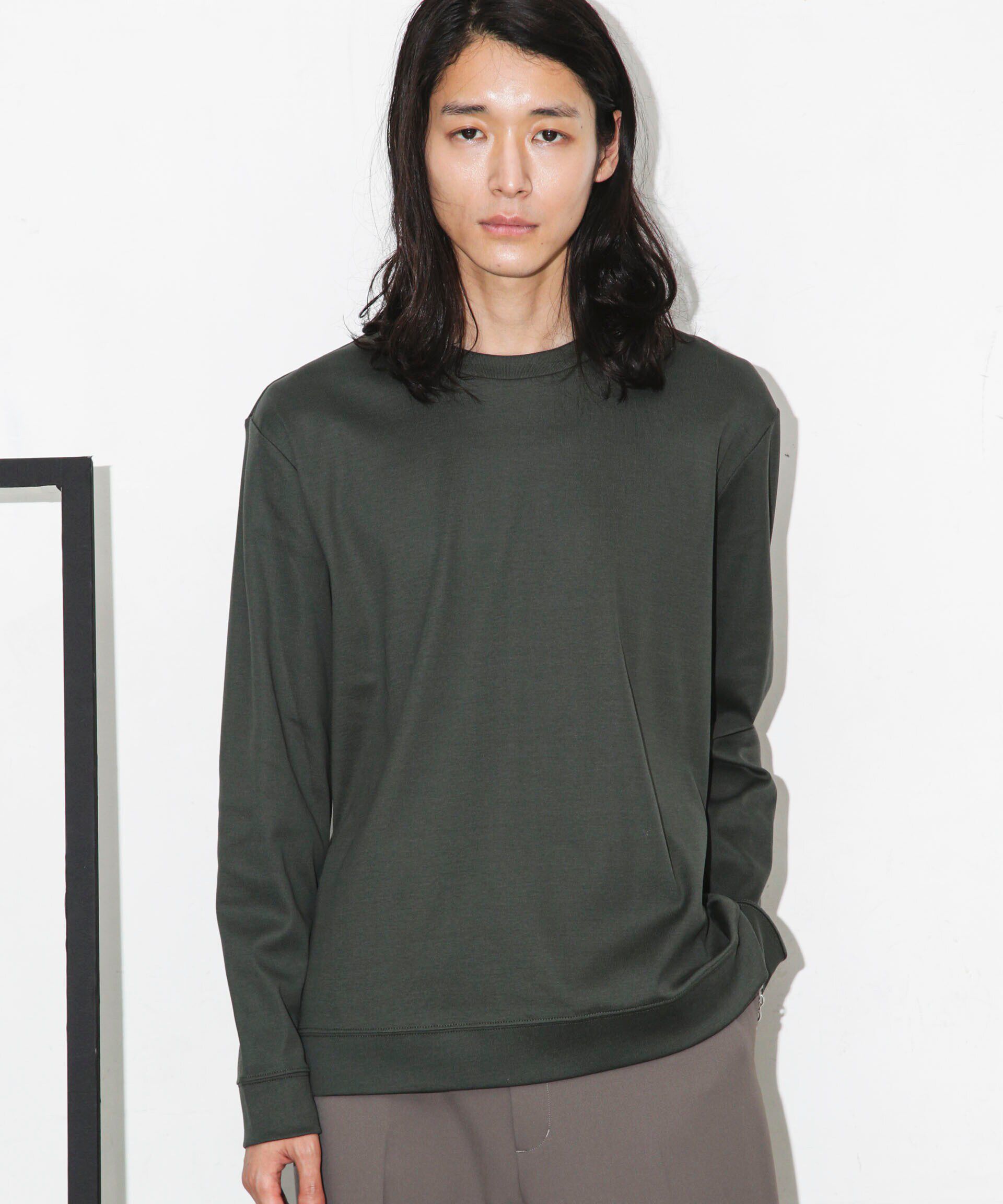 nano･universe「｢FORMAL JERSEY｣クルーネックカットソー長袖」|Tシャツ・カットソー|