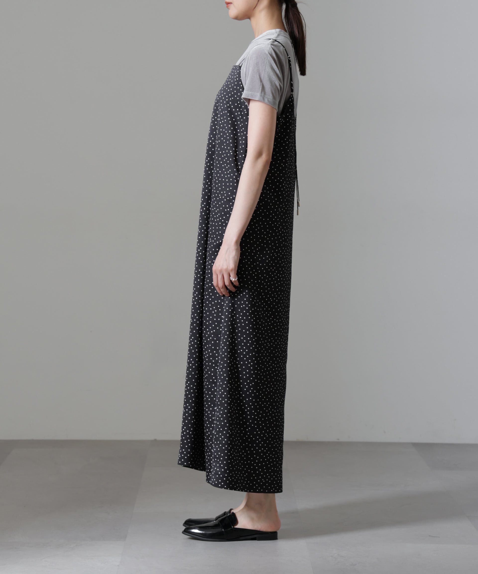 nano･universe「ドットプリントサテンキャミワンピース」|ワンピース|