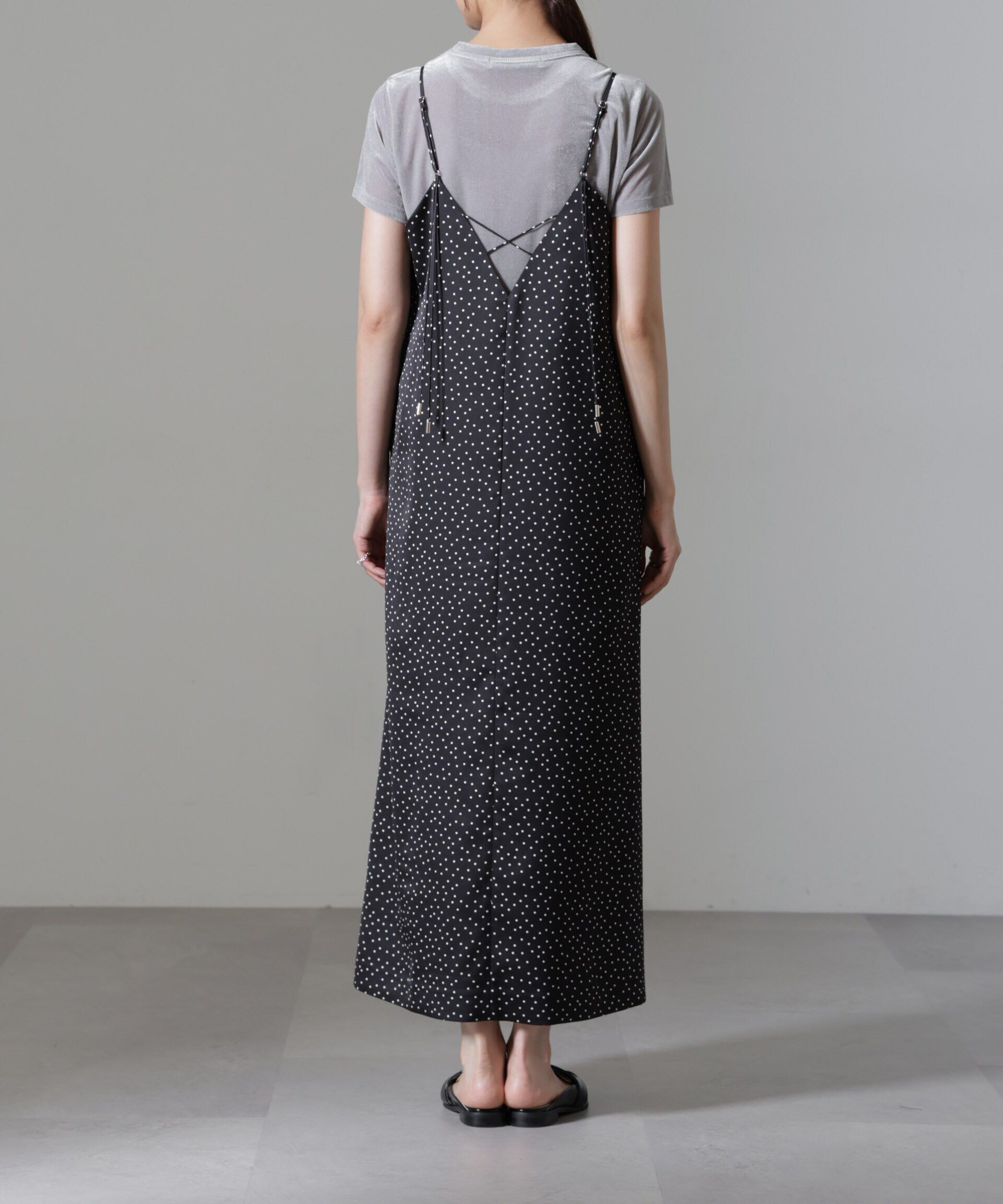 nano･universe「ドットプリントサテンキャミワンピース」|ワンピース|