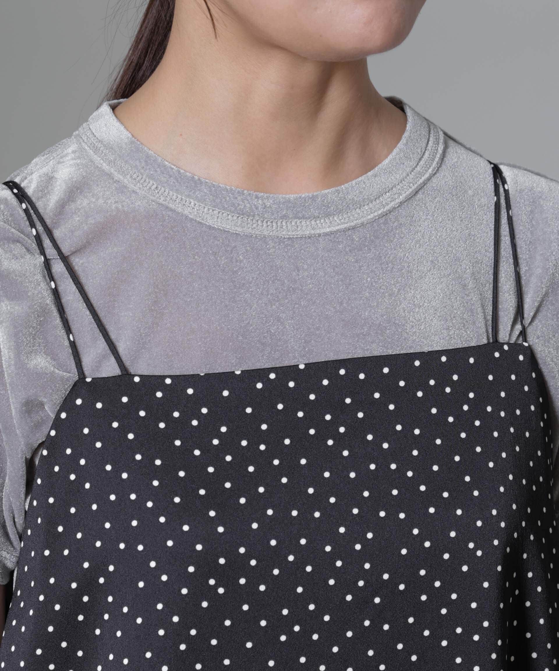 nano･universe「ドットプリントサテンキャミワンピース」|ワンピース|