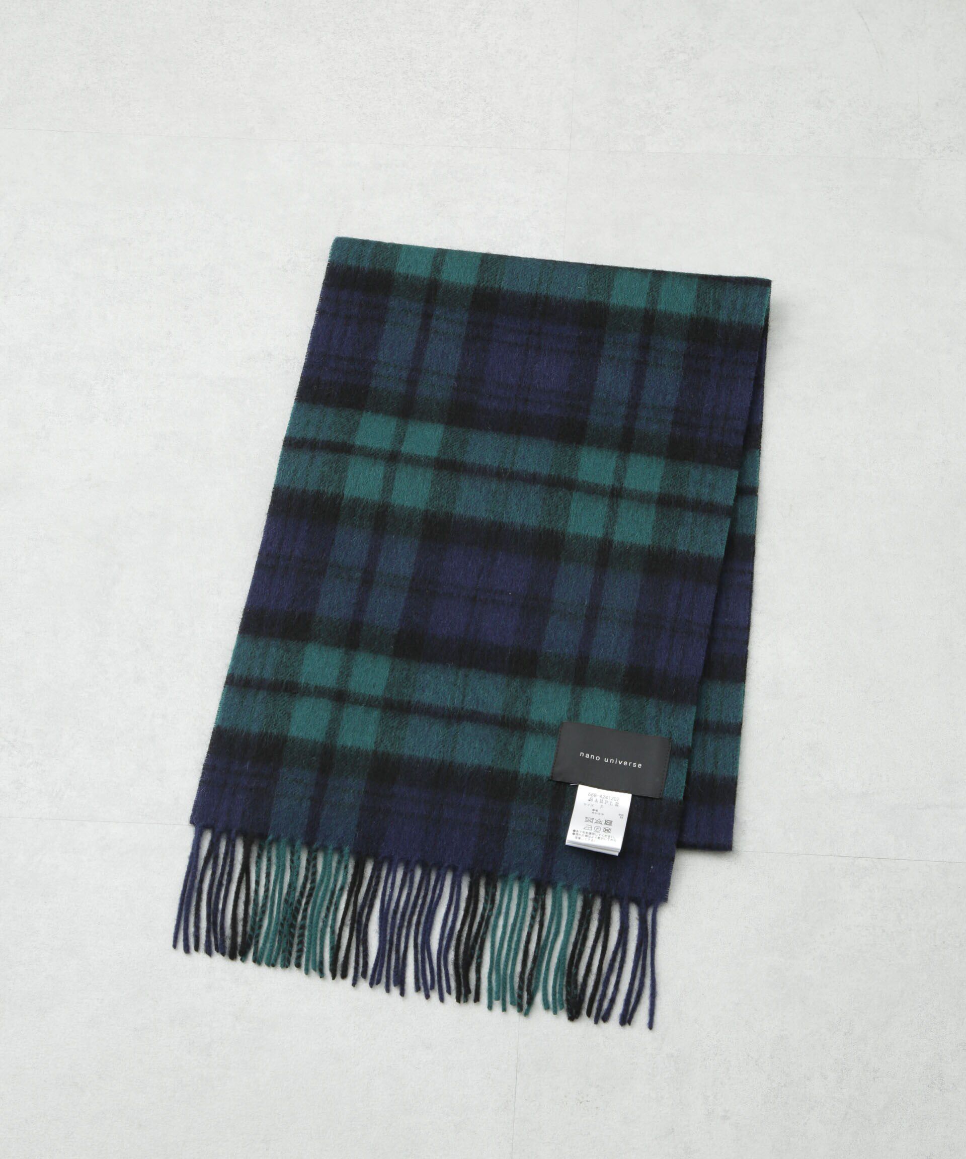 nano･universe「ソフトカシミヤブレンドチェックマフラー」|マフラー|