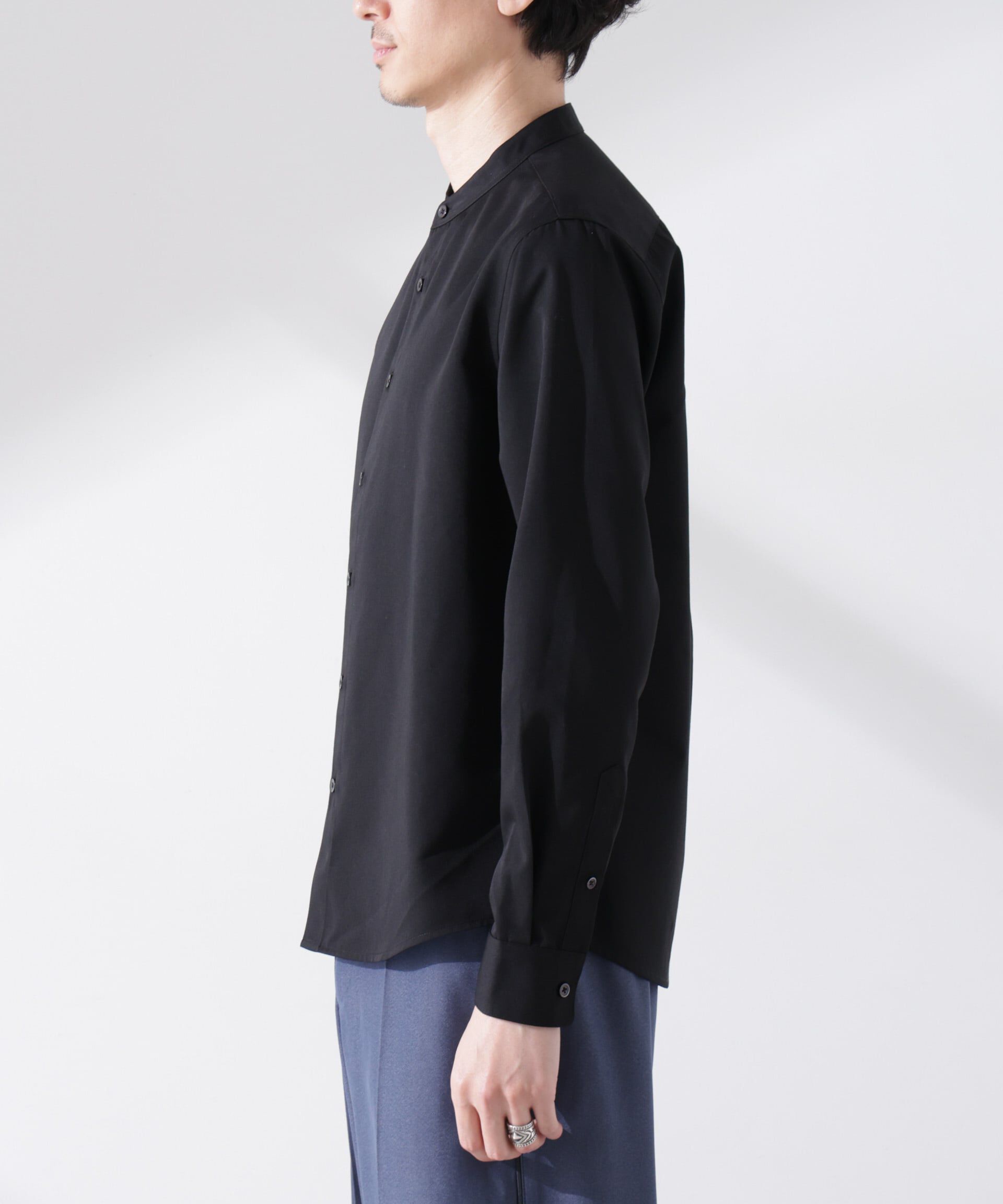 nano･universe「スタンダードバンドカラーシャツ/長袖」|シャツ・ブラウス|