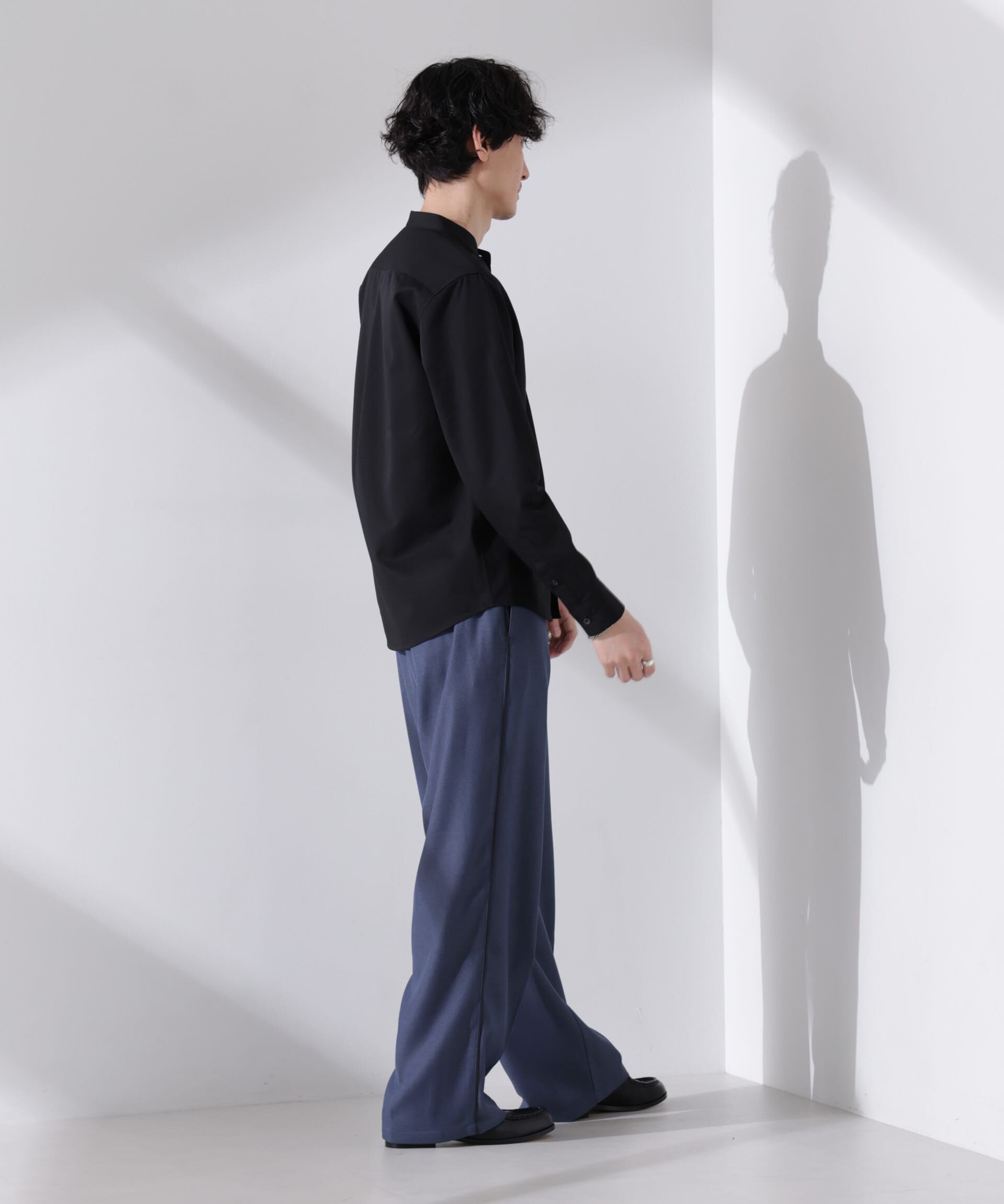 nano･universe「スタンダードバンドカラーシャツ/長袖」|シャツ・ブラウス|