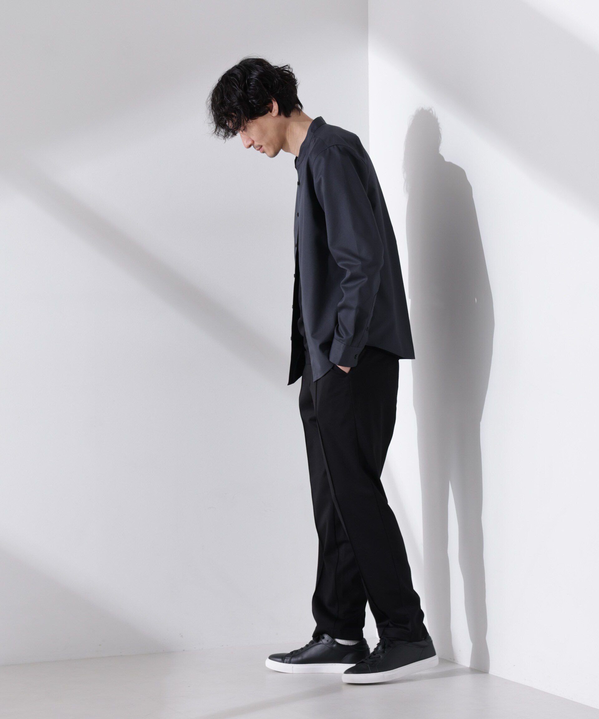 nano･universe「スタンダードバンドカラーシャツ/長袖」|シャツ・ブラウス|