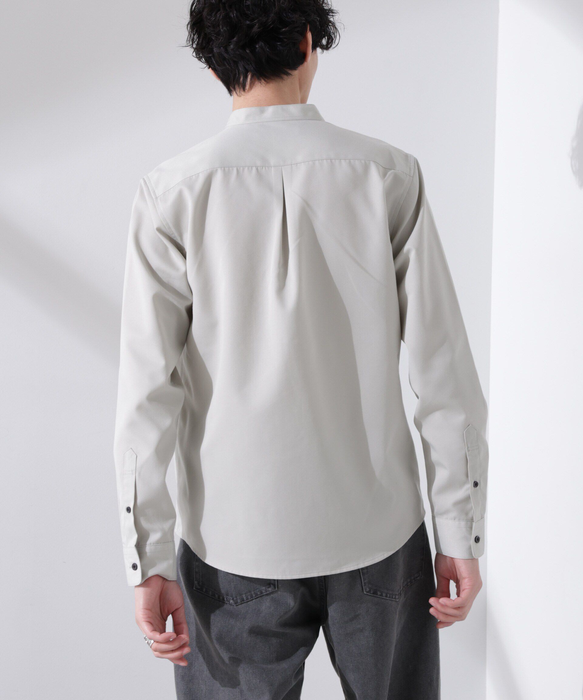 nano･universe「スタンダードバンドカラーシャツ/長袖」|シャツ・ブラウス|