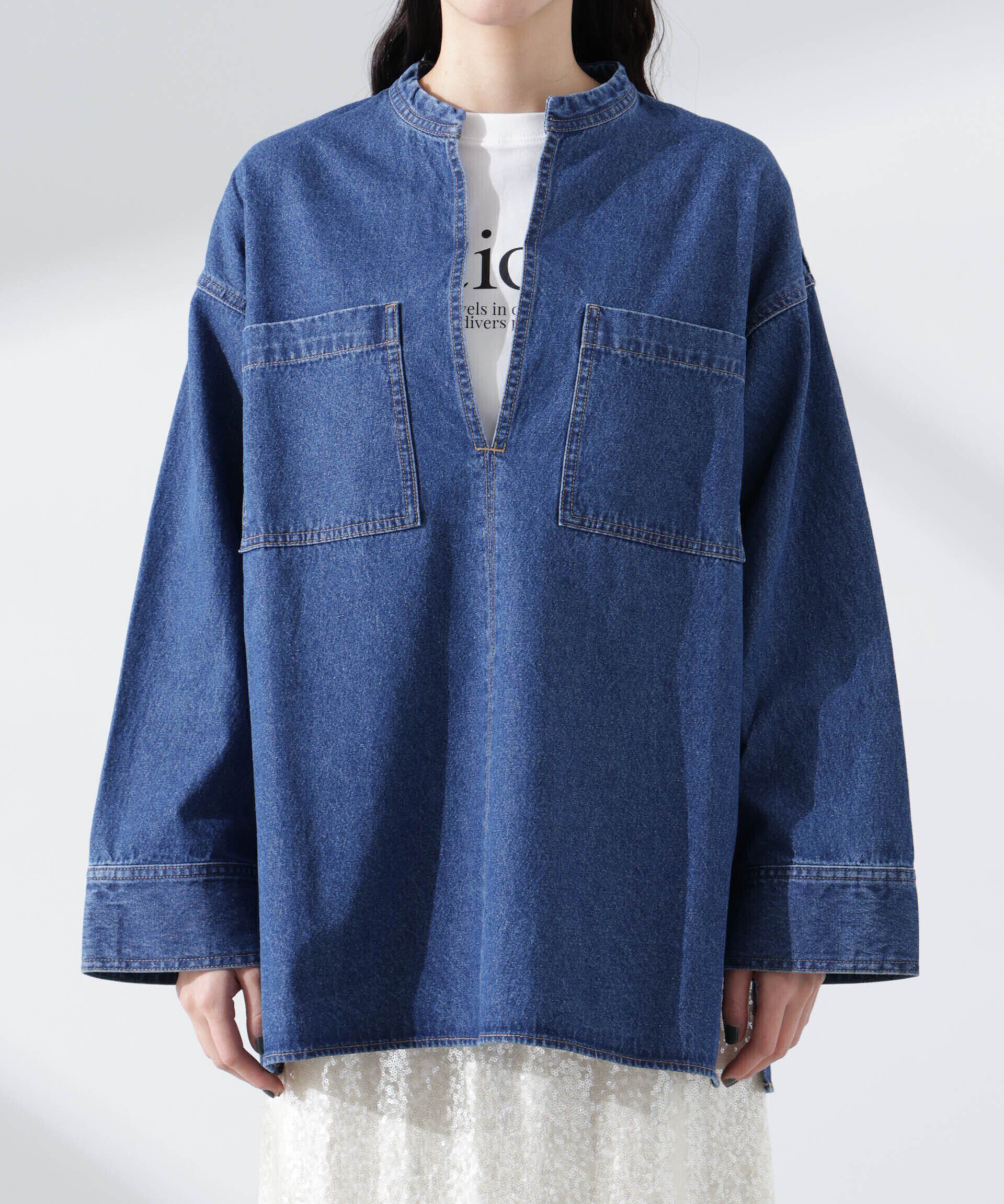 nano･universe「デニムポケットプルオーバー（セットアップ可）」|シャツ・ブラウス|