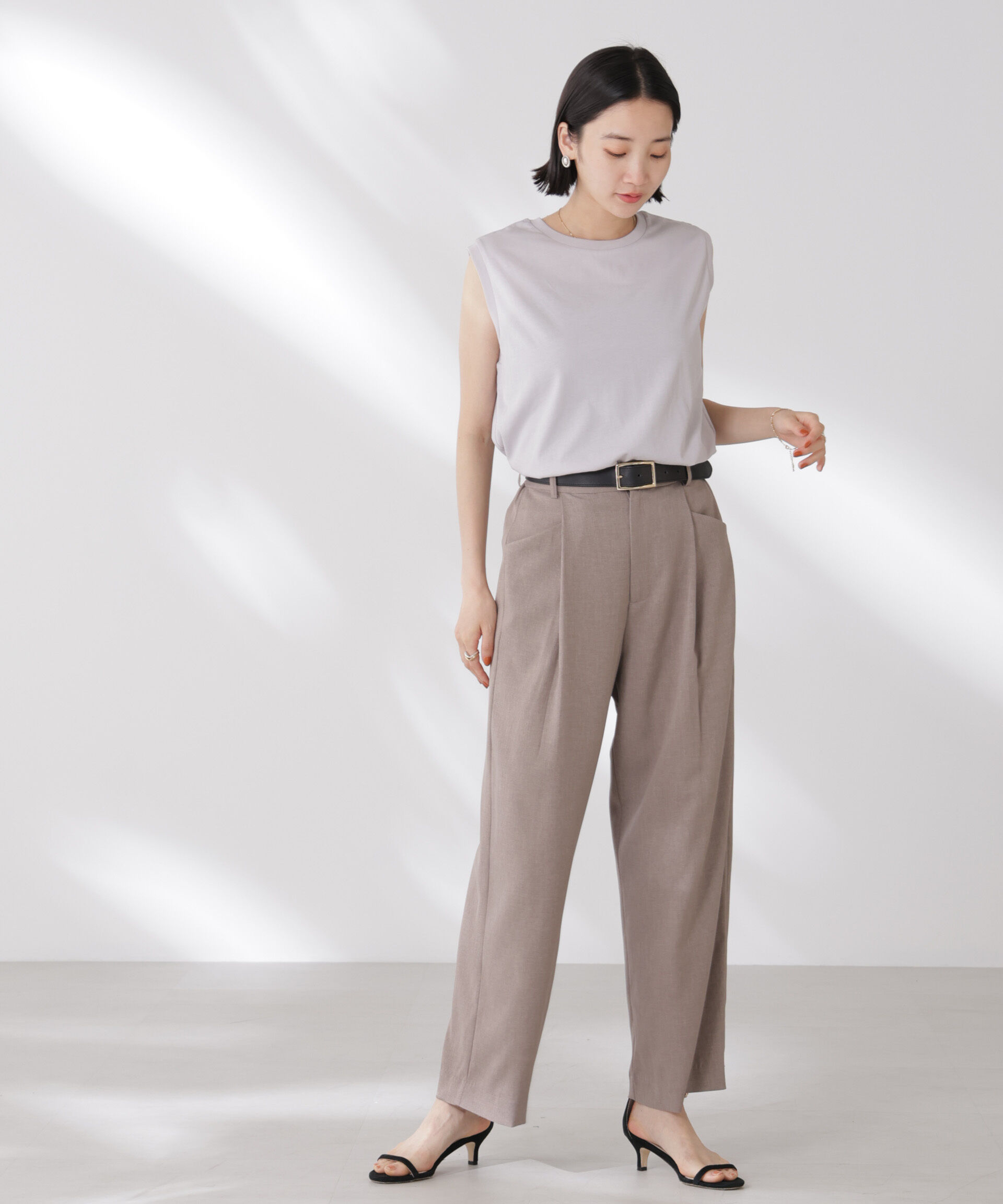 nano･universe「吸水速乾抗菌防臭ノースリーブトップス」|Tシャツ・カットソー|