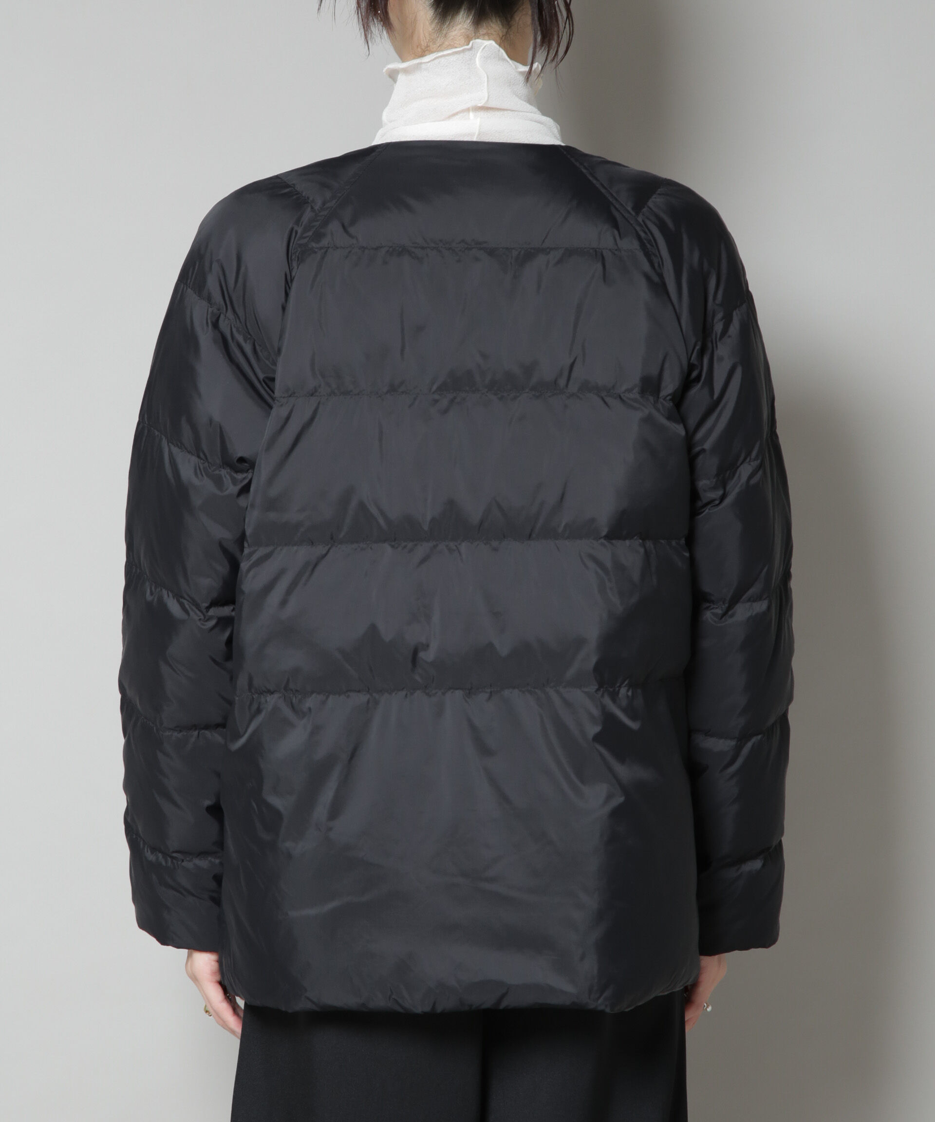 nano･universe「撥水加工ライトダウン リバーシブルノーカラージャケット」|ダウン|