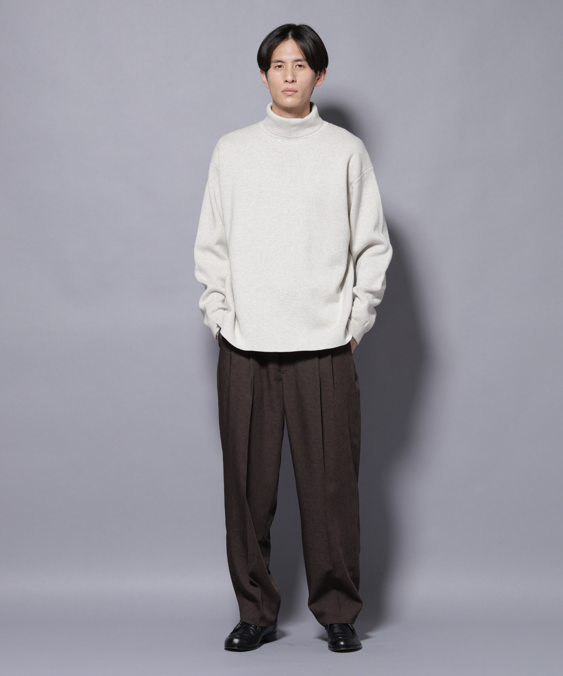 nano･universe「ミラノリブ ワイドタートルネックニット」|ニット・セーター|