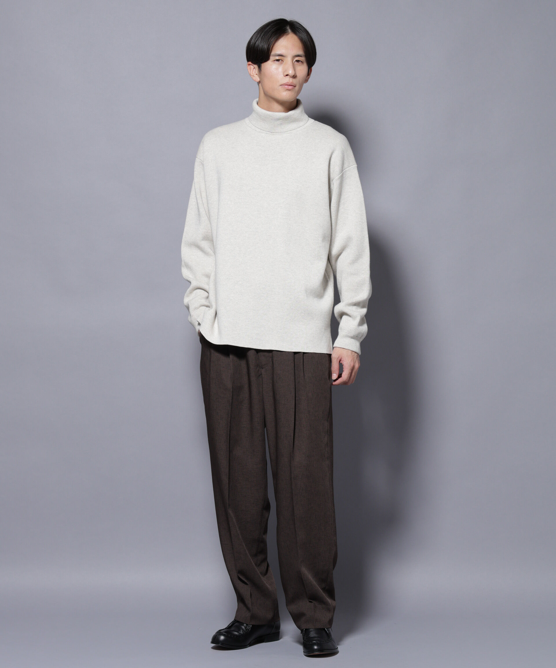 nano･universe「ミラノリブ ワイドタートルネックニット」|ニット・セーター|