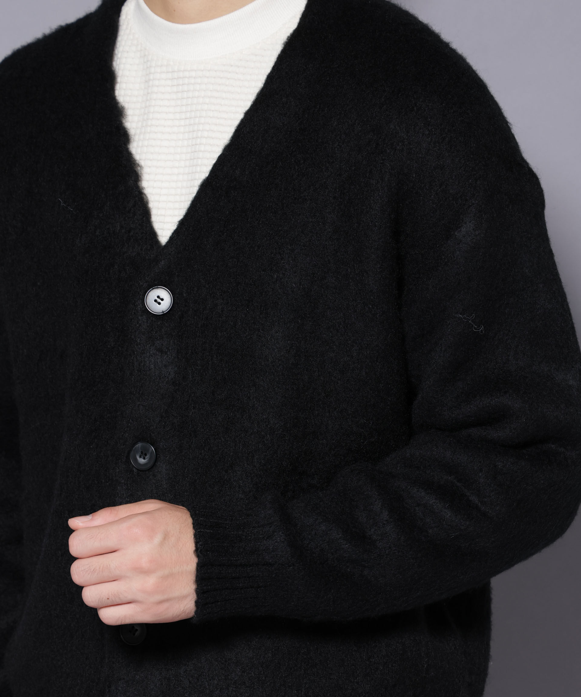 nano･universe「モヘヤライクニットカーディガン」|ニット・セーター|