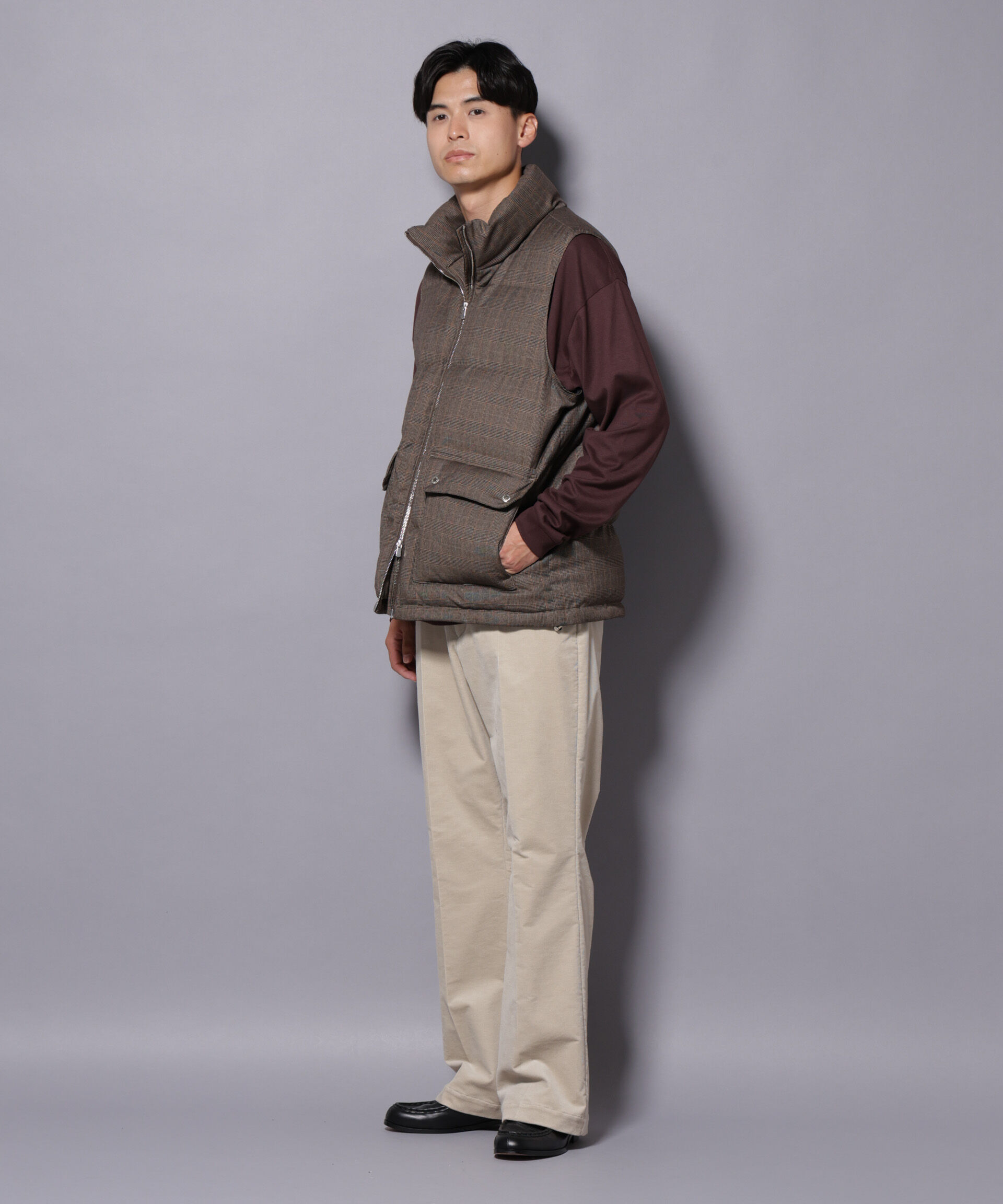 nano･universe「AIRコーデュロイ ライトフレアパンツ/STRETCH（セットアップ可）」|チノ|