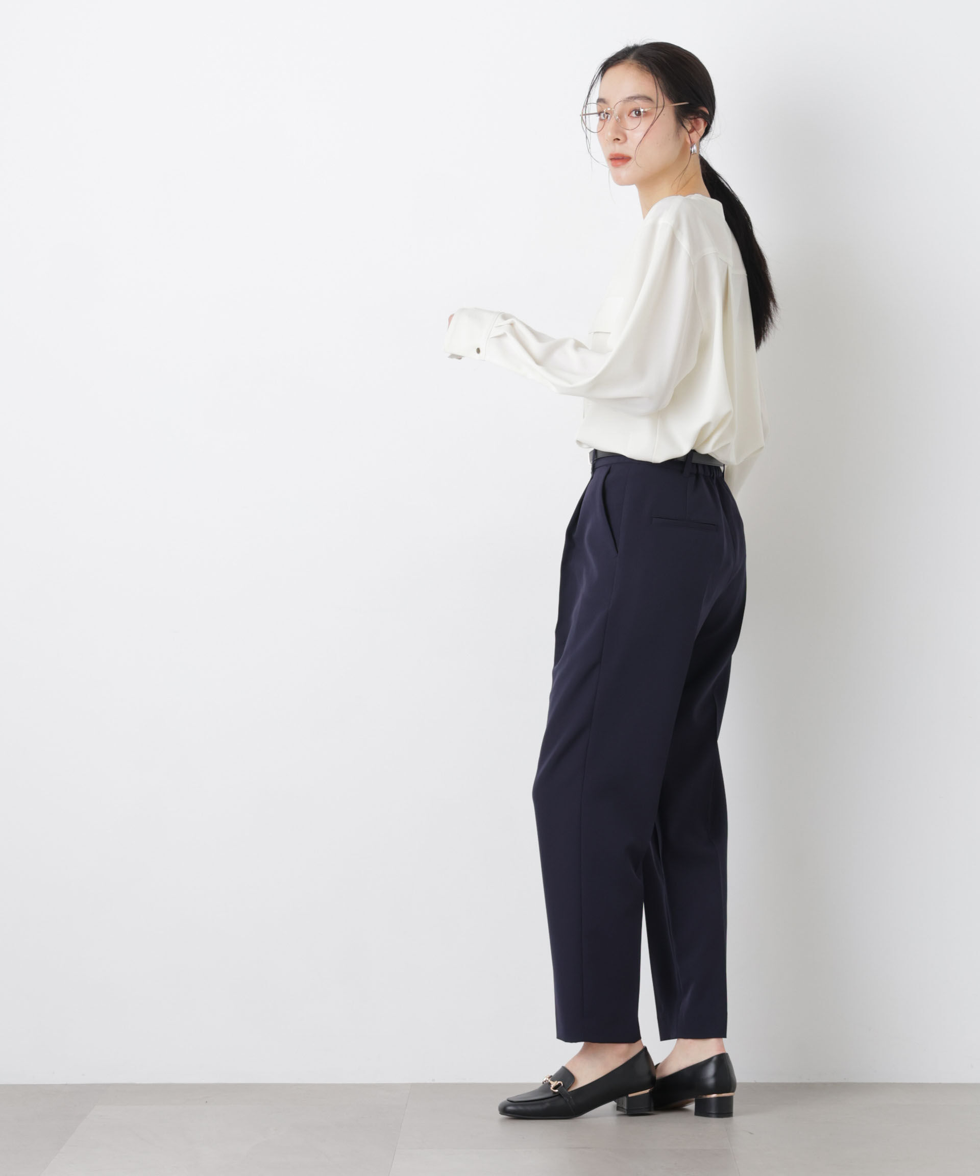 nano･universe「スキッパーポケットブラウス」|シャツ・ブラウス|