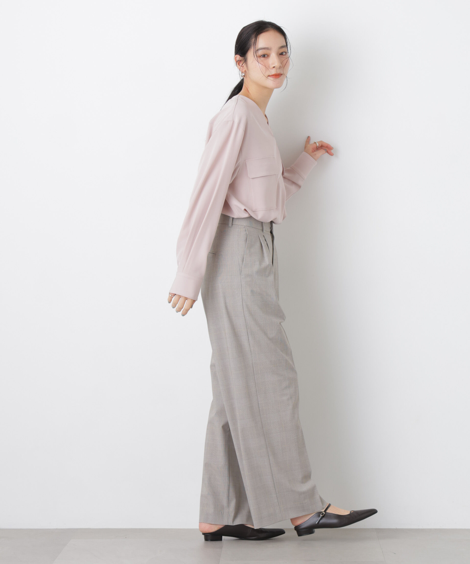 nano･universe「スキッパーポケットブラウス」|シャツ・ブラウス|