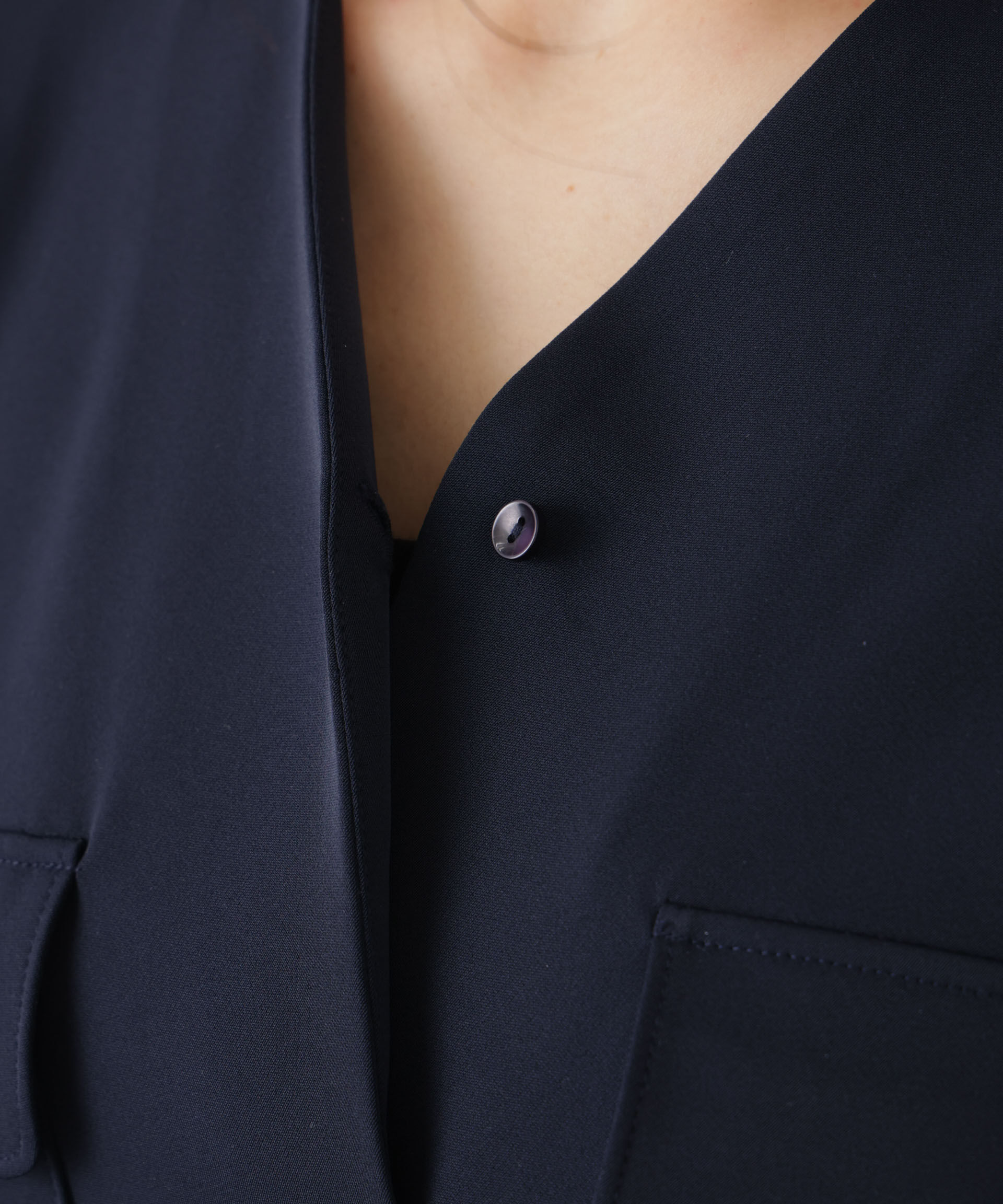 nano･universe「スキッパーポケットブラウス」|シャツ・ブラウス|