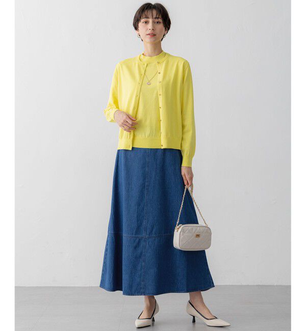 23区「【洗える】ライトダンガリー フレア スカート」|スカート|