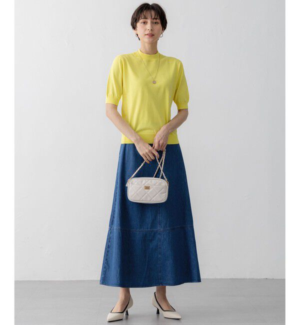 23区「【洗える】ライトダンガリー フレア スカート」|スカート|