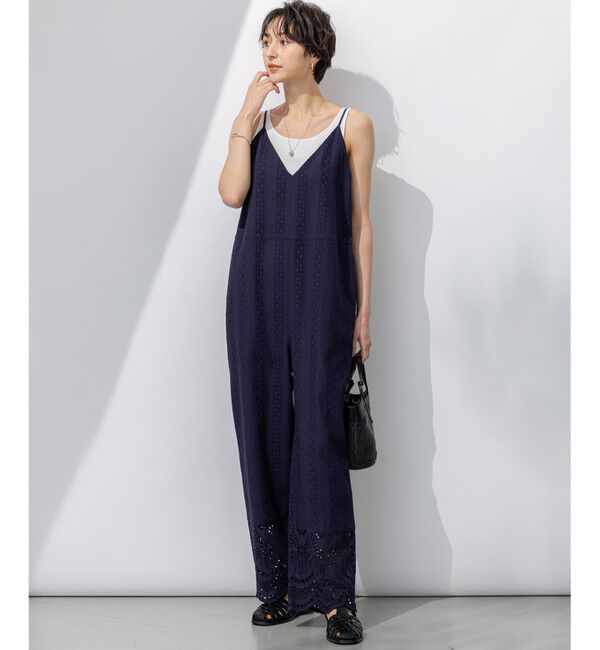 23区「【洗える】コットンエンブロイダリー オールインワン」|オールインワン|