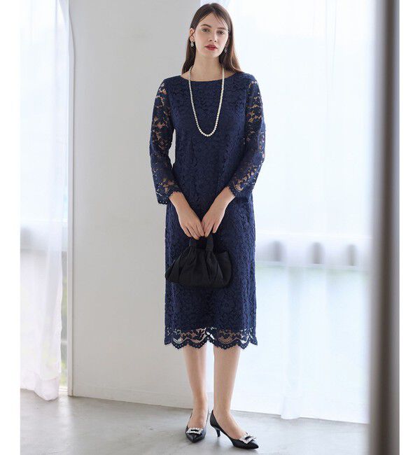 23区「【APPLAUDIR】シャイニーフラワーレース ドレス」|ドレス|