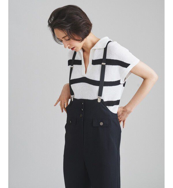  「ストラップストレートサロペ」|オールインワン|