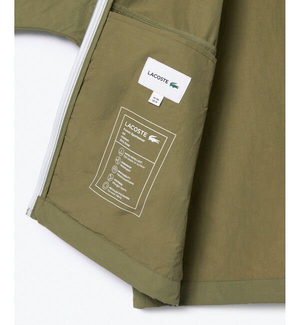 LACOSTE「撥水 防風 ボリュームスリーブ ナイロンジャケット / スタンドジップブルゾン」|その他|