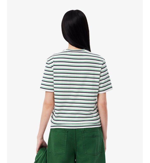 LACOSTE「エッセンシャルボーダー半袖Tシャツ」|Tシャツ・カットソー|