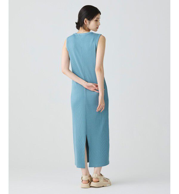 LACOSTE「ノースリーブリブニットドレス」|ワンピース|