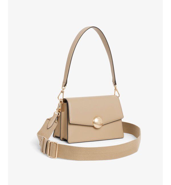 LACOSTE「テニスブリス レザーミディアムショルダーバッグ ダブルストラップ 2WAY」|ハンドバッグ|