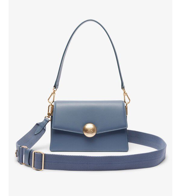 LACOSTE「テニスブリス レザーミディアムショルダーバッグ ダブルストラップ 2WAY」|ハンドバッグ|