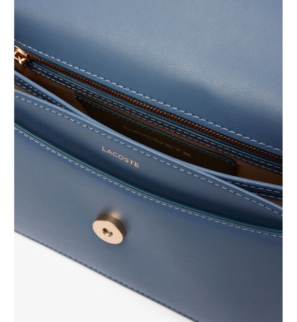 LACOSTE「テニスブリス レザーミディアムショルダーバッグ ダブルストラップ 2WAY」|ハンドバッグ|