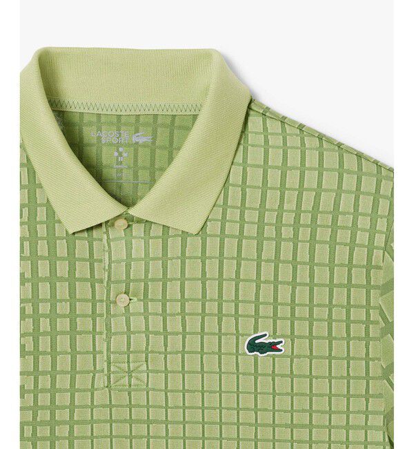LACOSTE「『ダニール・メドベージェフ』オールオーバーラケットプリントドライポロシャツ」|ポロシャツ|