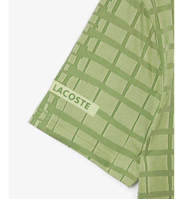 LACOSTE「『ダニール・メドベージェフ』オールオーバーラケットプリントドライポロシャツ」|ポロシャツ|
