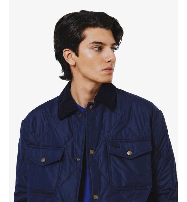 LACOSTE「THERMORE中綿 コーデュロイカラーキルティングジャケット」|ブルゾン・スタジャン|